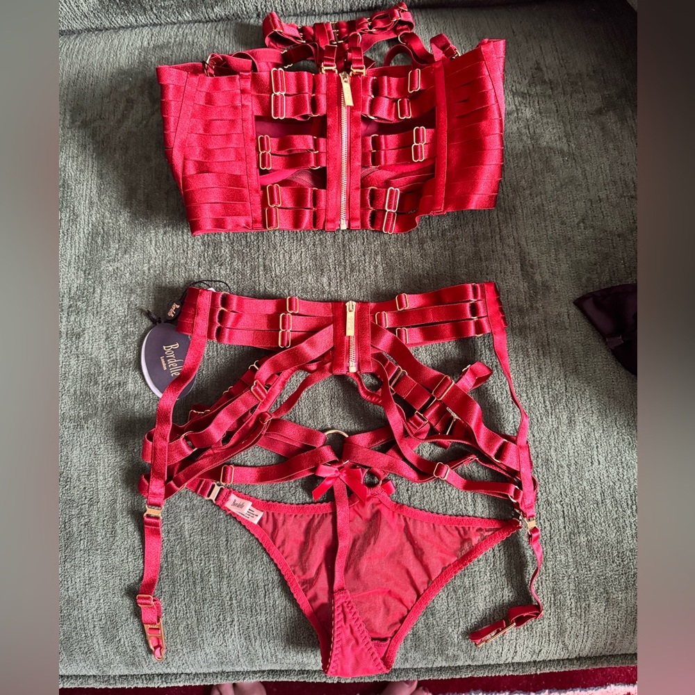 NWT Bordelle Minerva 3 piece Set in Burnt Red size S - Picture 2 of 8